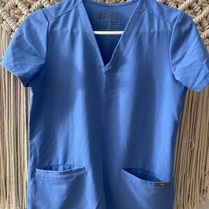 Figs Technical Collection Sky Blue Top